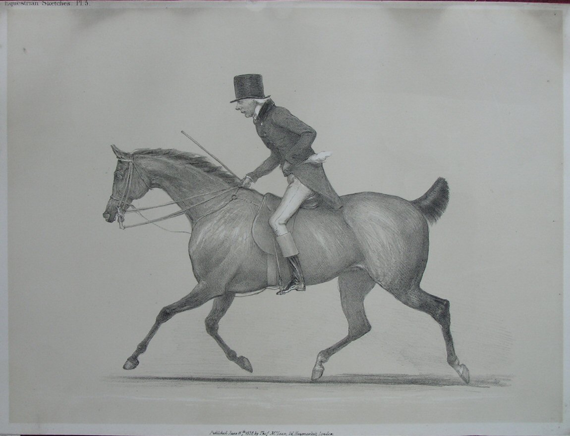 Lithograph - Equestrian Sketches. Pl. 5. - Doyle